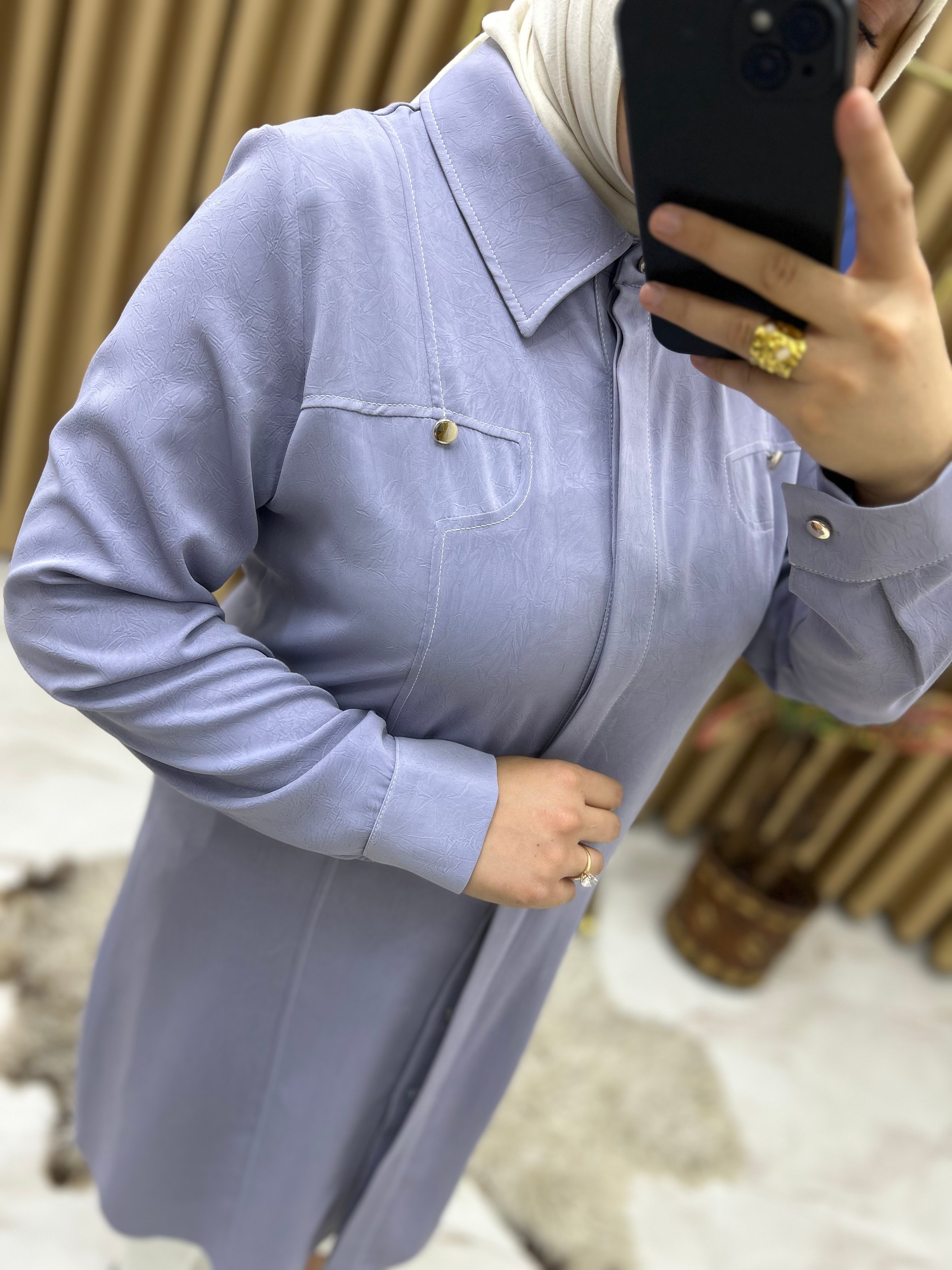 Yağmur Krank Dubai Kumaş Buz Mavisi 32121