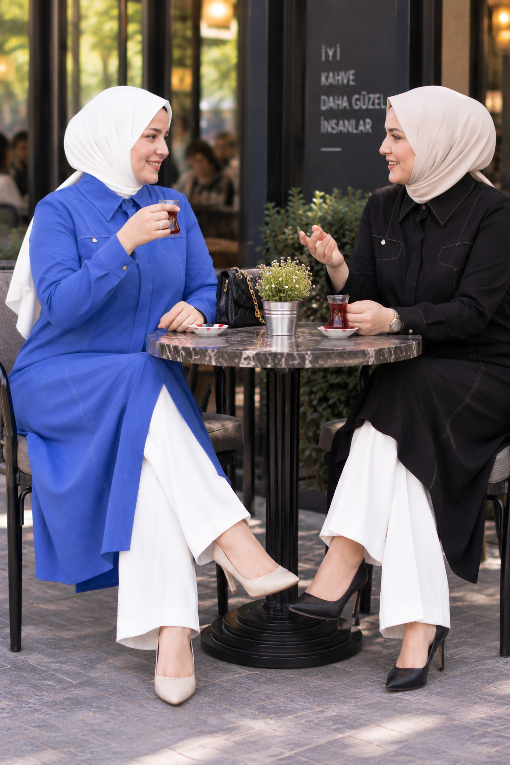 Yağmur Krank Dubai Kumaş Mavi 32121