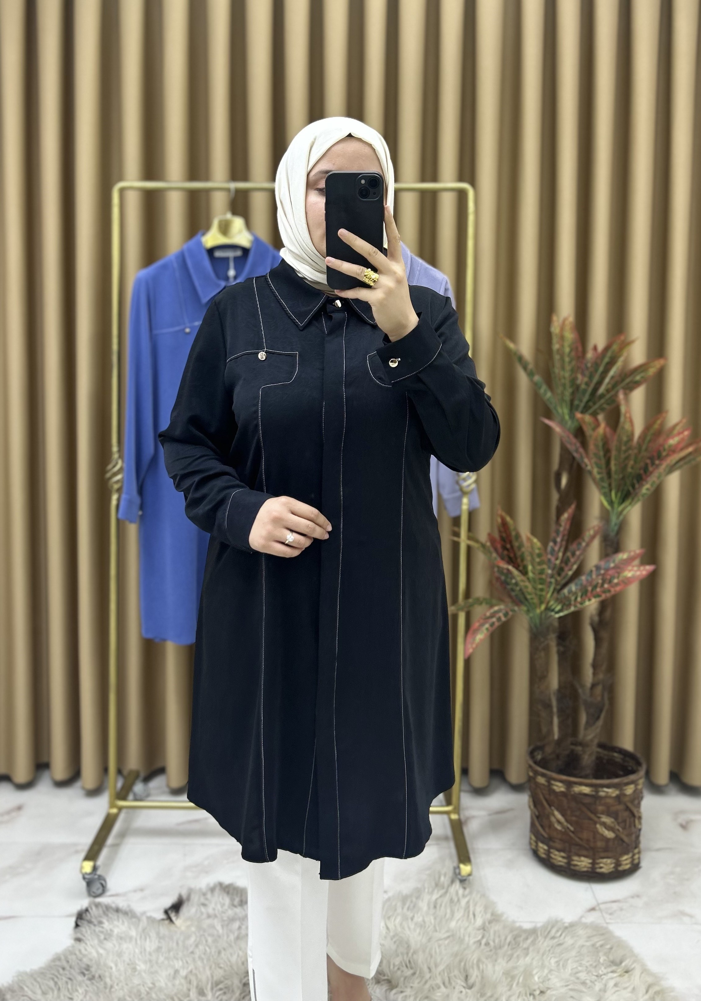 Yağmur Krank Dubai Kumaş Siyah 32121