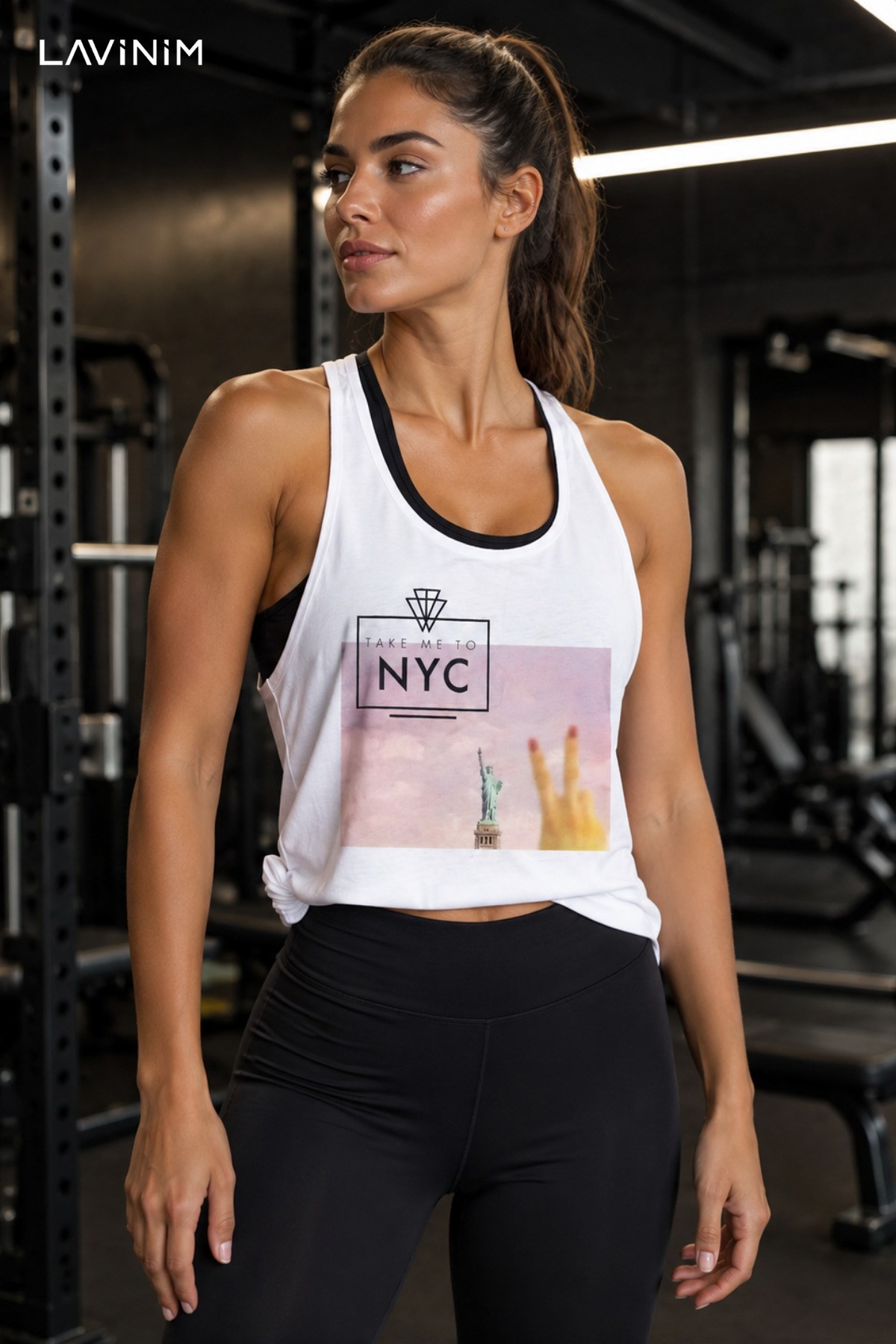 Dry Fit Kadın Baskılı Antrenman&Spor Atlet