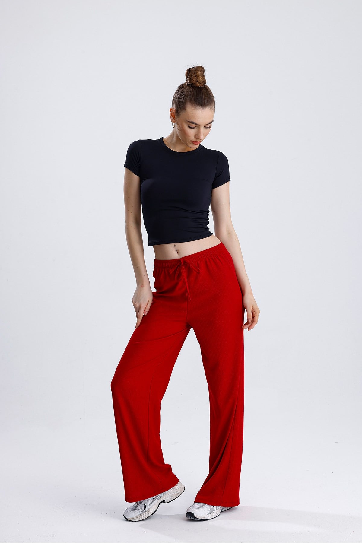 Lıcralı Crop Tshirt