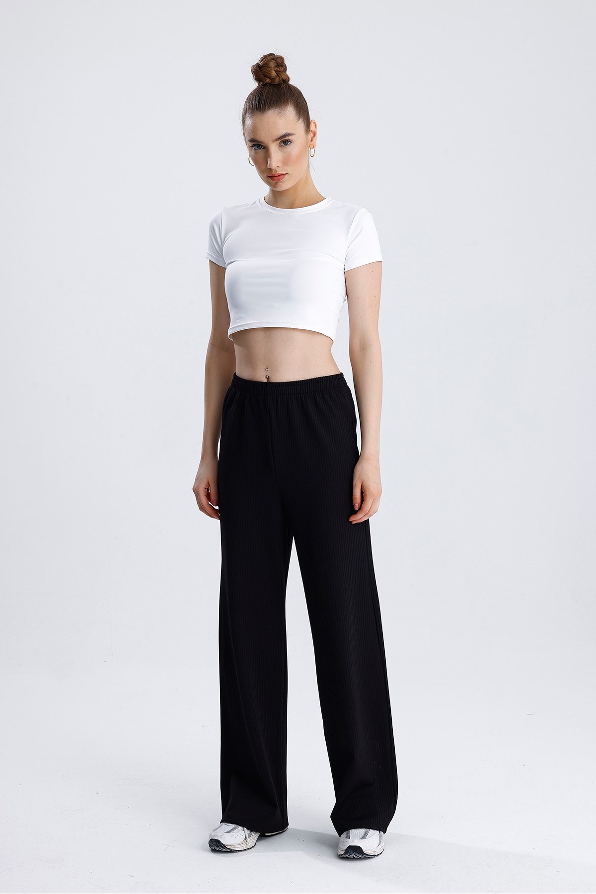 Lıcralı Crop Tshirt