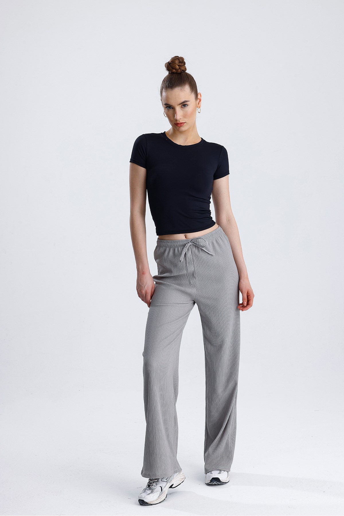 Lıcralı Crop Tshirt