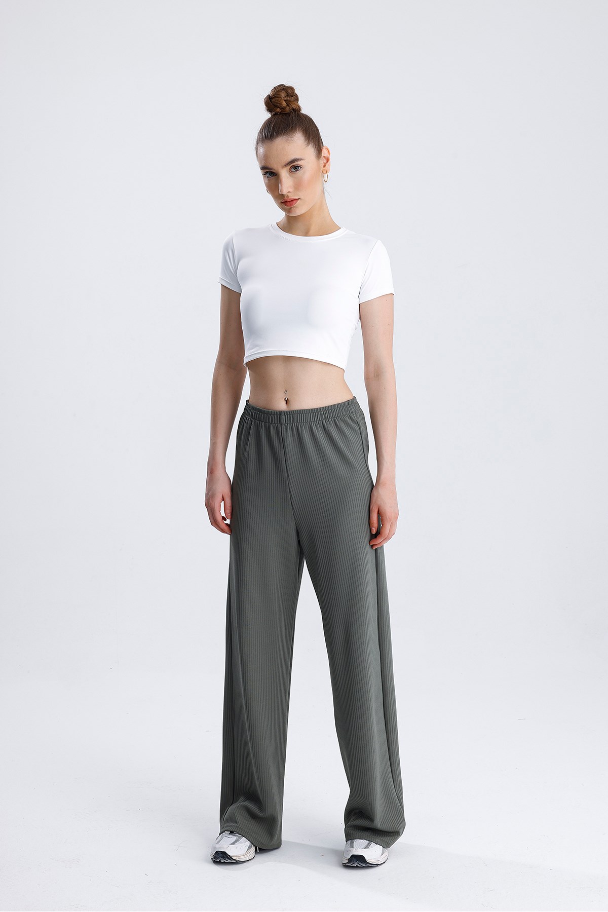 Lıcralı Crop Tshirt