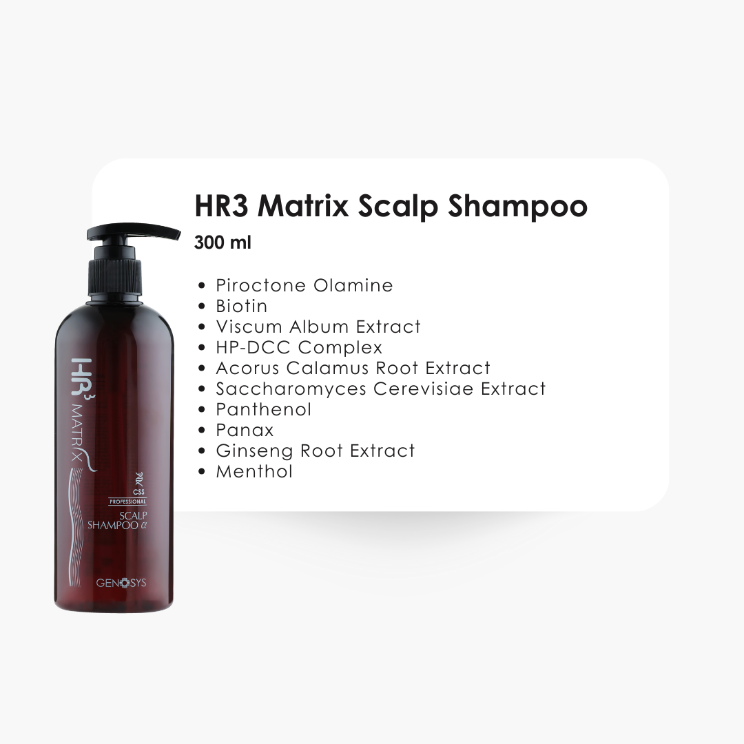 Genosys HR³ Matrix Medi Scalp Shampoo α, 300 ml