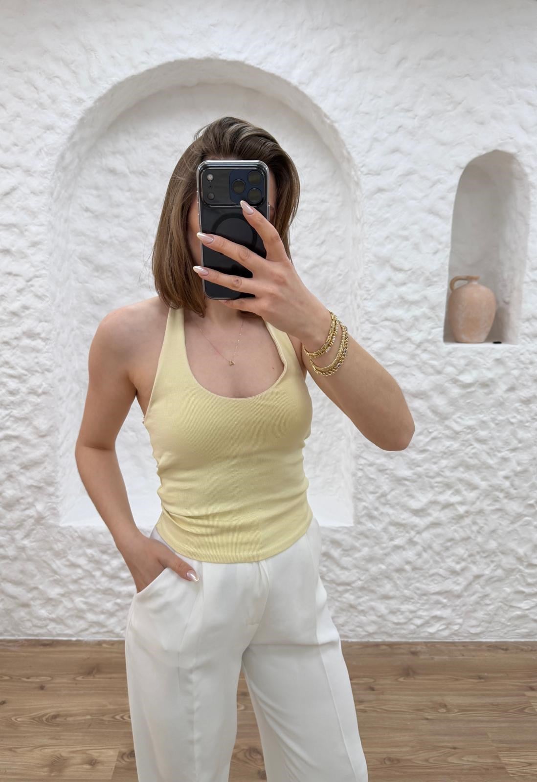 HALTER YAKA TOP