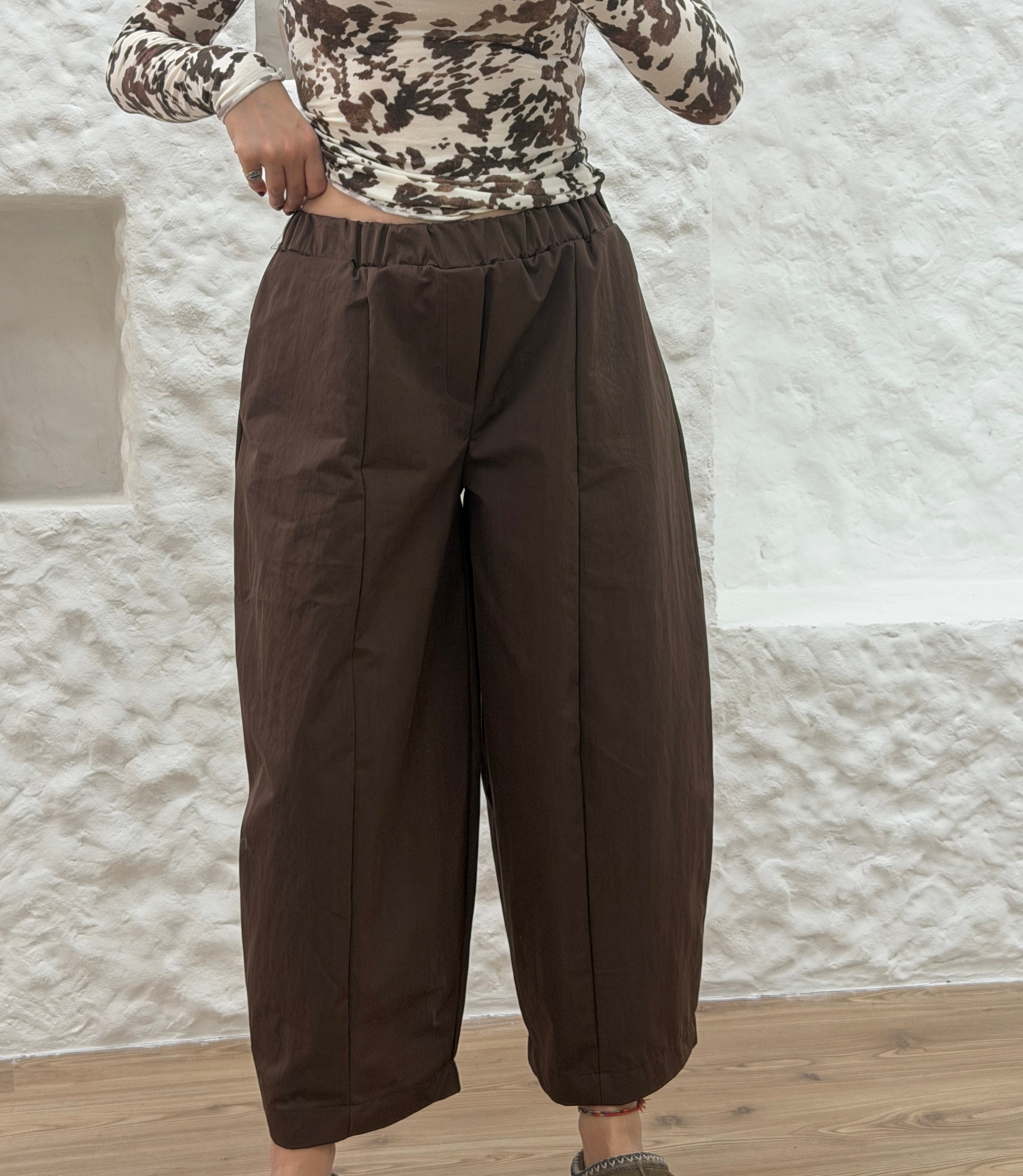 LASTİKLİ BARREL PANTOLON