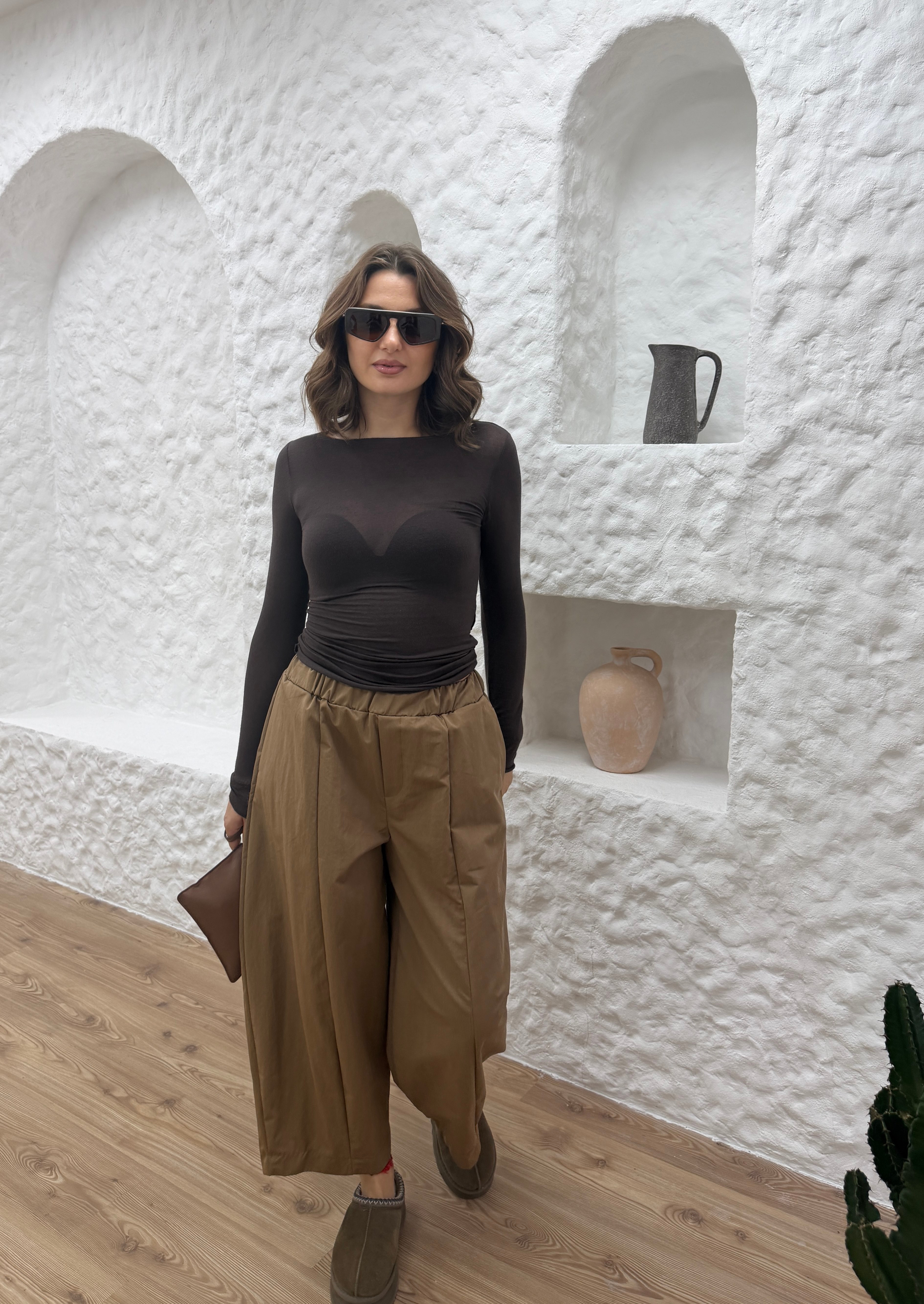 LASTİKLİ BARREL PANTOLON