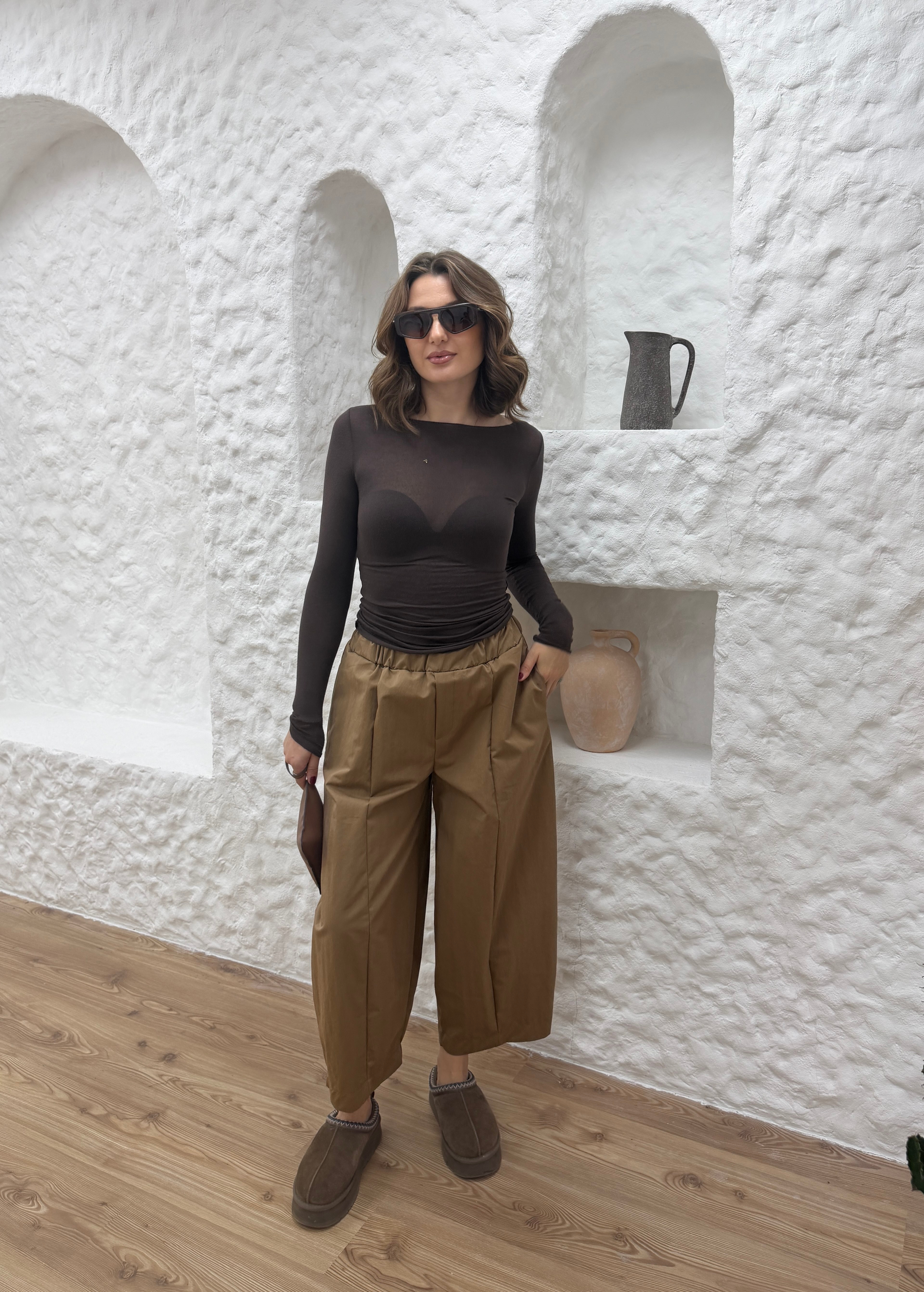 LASTİKLİ BARREL PANTOLON