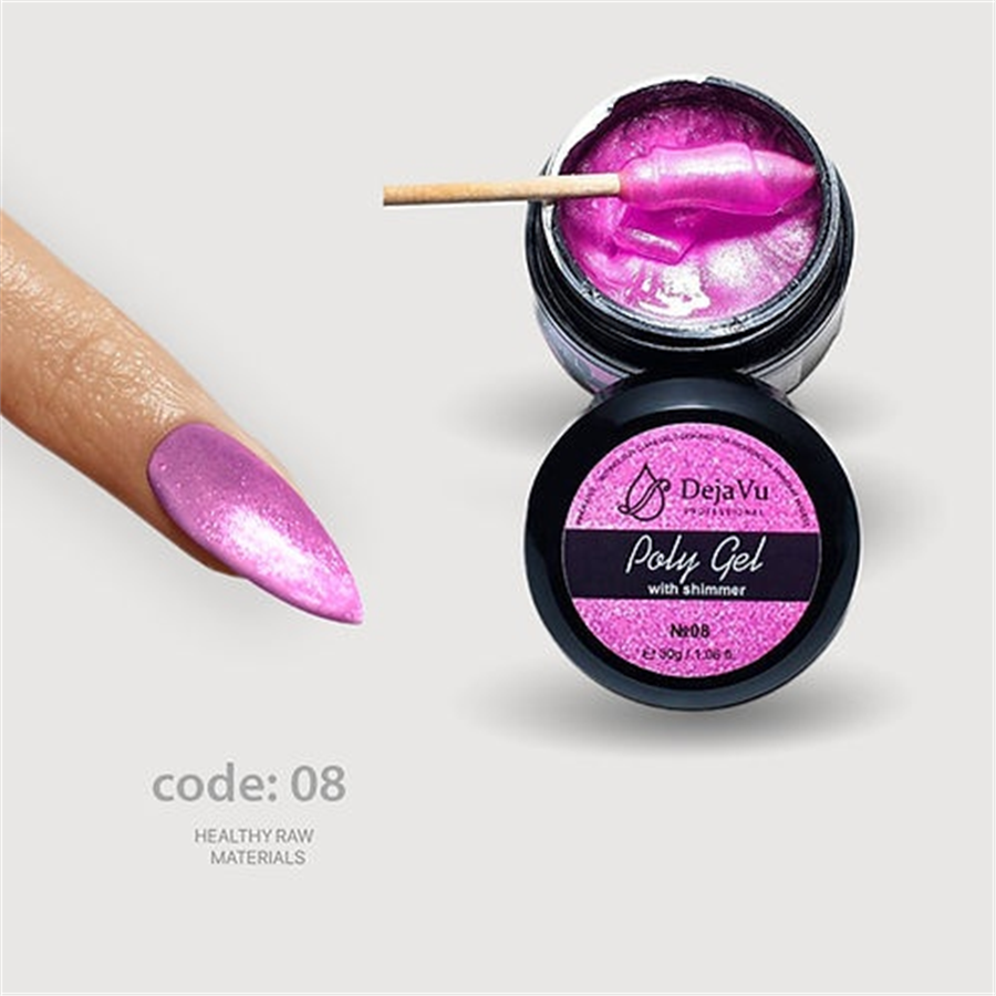 DejaVu Poly Gel With Shımmer  30Ml  - 08