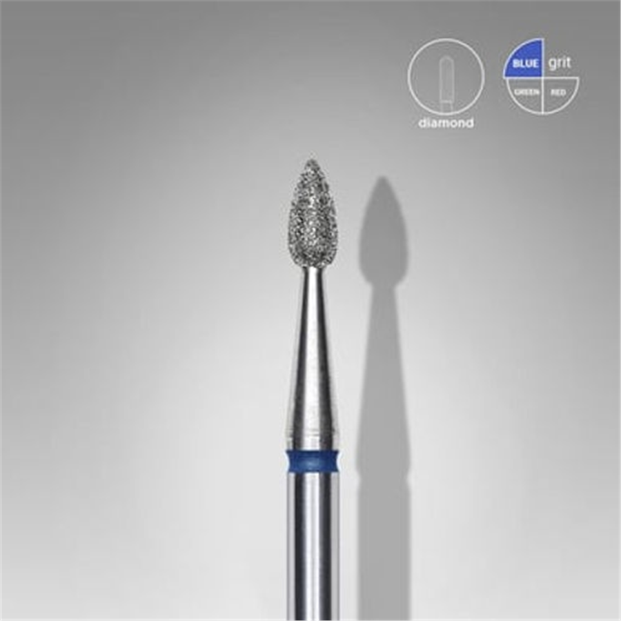 Elmas Küre Freze, Mavi, Çap 2,3 mm, Çalışma Kısmı 5 mm
