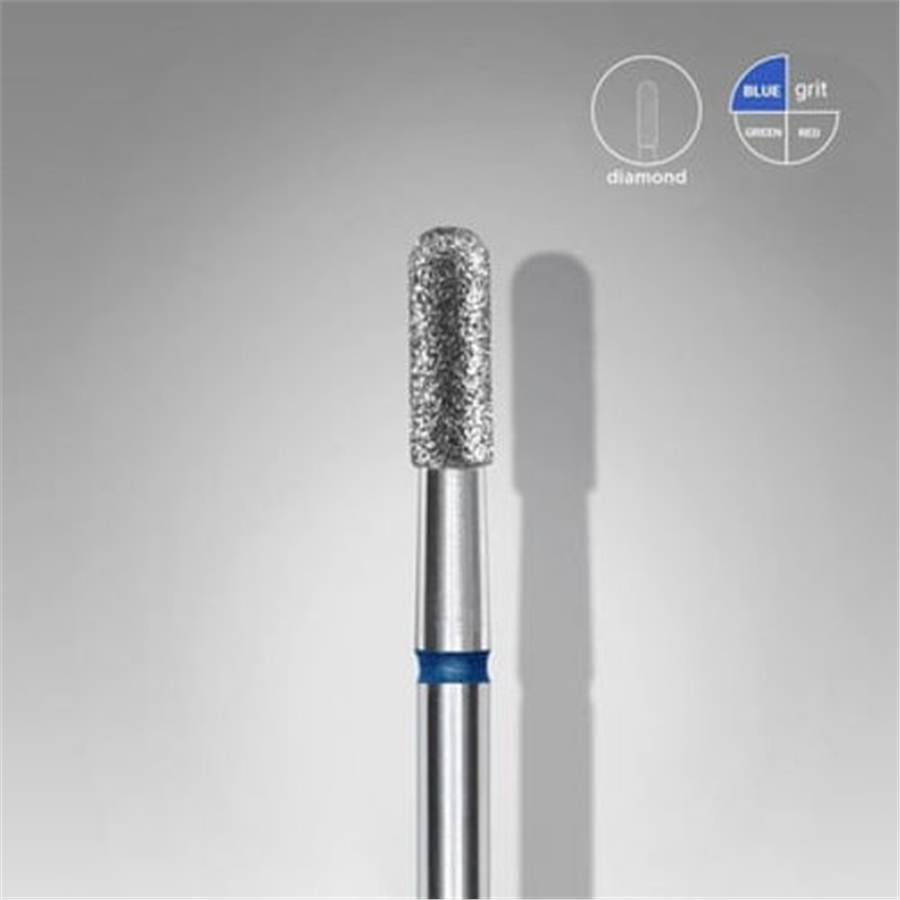 Elmas Yuvarlanmış Silindir Freze EXPERT, Mavi, Çap 2,3 mm, Çalışma Kısmı 6,5 mm