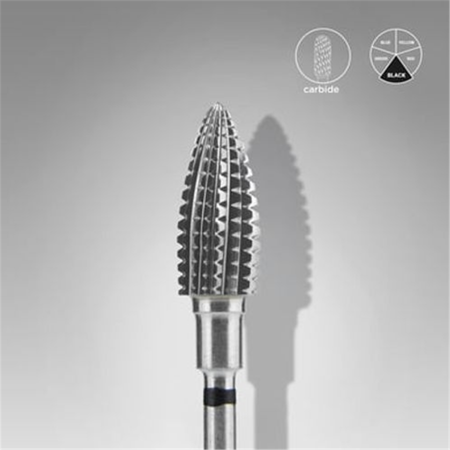 EXPERT sert alaşım kozalak freze,siyah hard, çap 6 mm / çalışma kısmı 14 mm