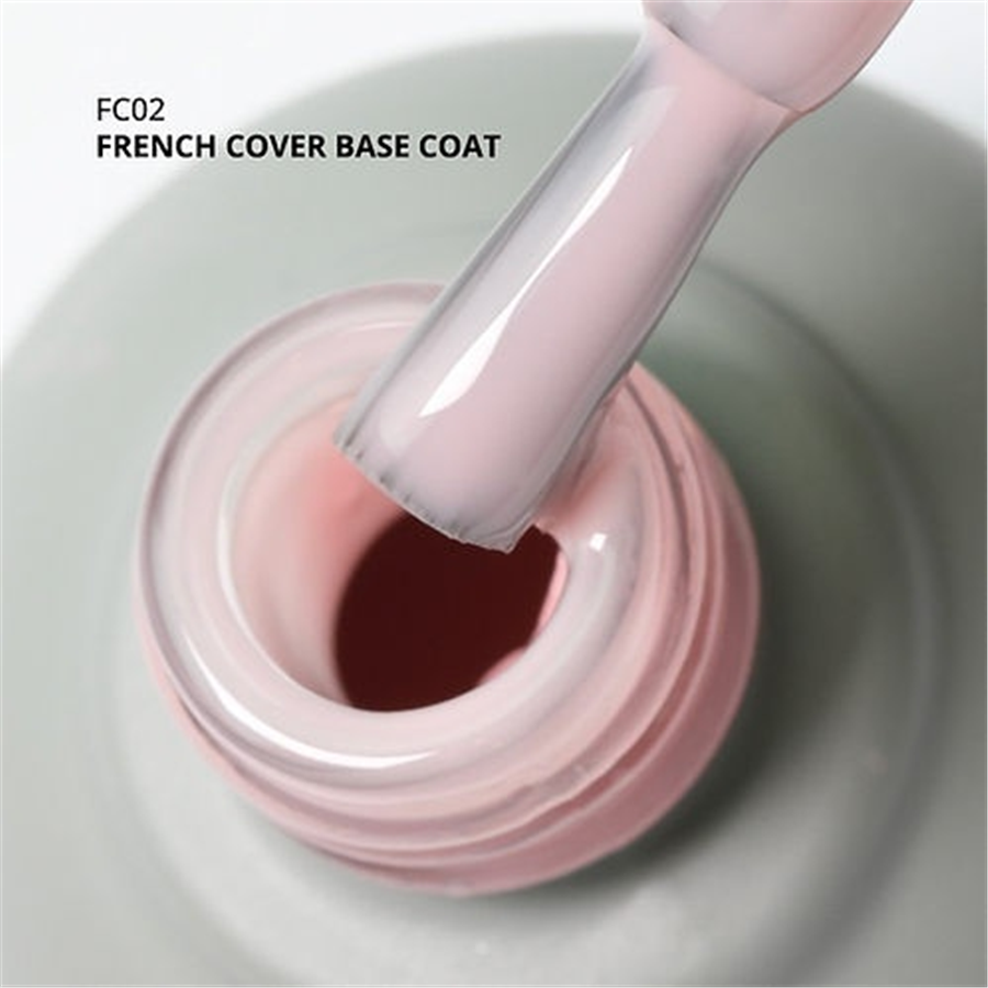MOMO Kalıcı Oje için French Cover Rubber Base Coat FC02, Pastel Pembe, 10 ml