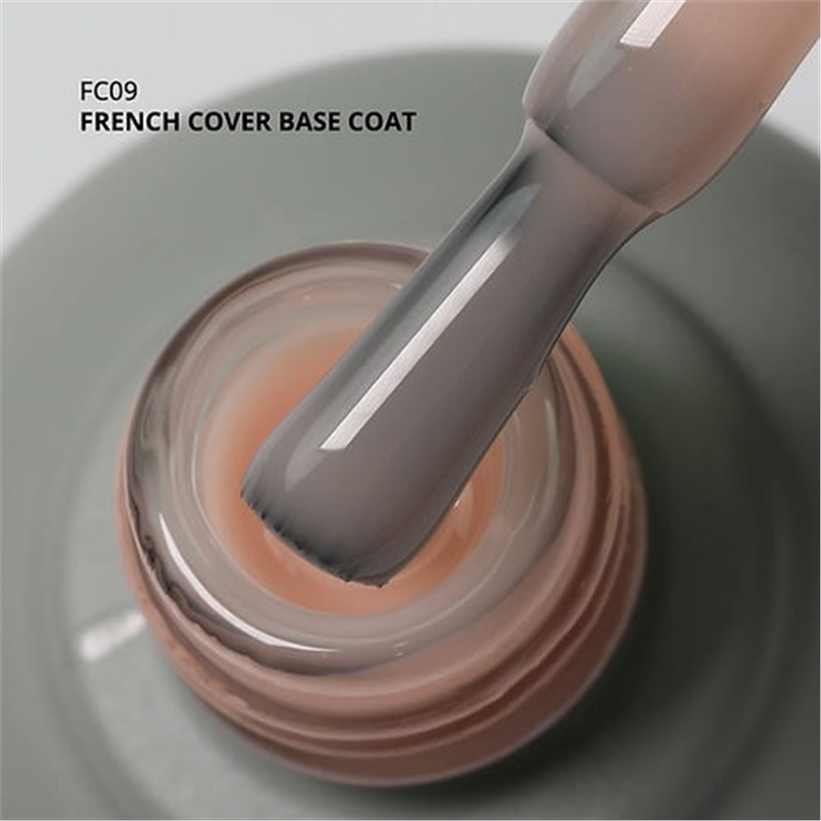 MOMO Kalıcı Oje için French Cover Rubber Base Coat FC09, Pudra, 10 ml
