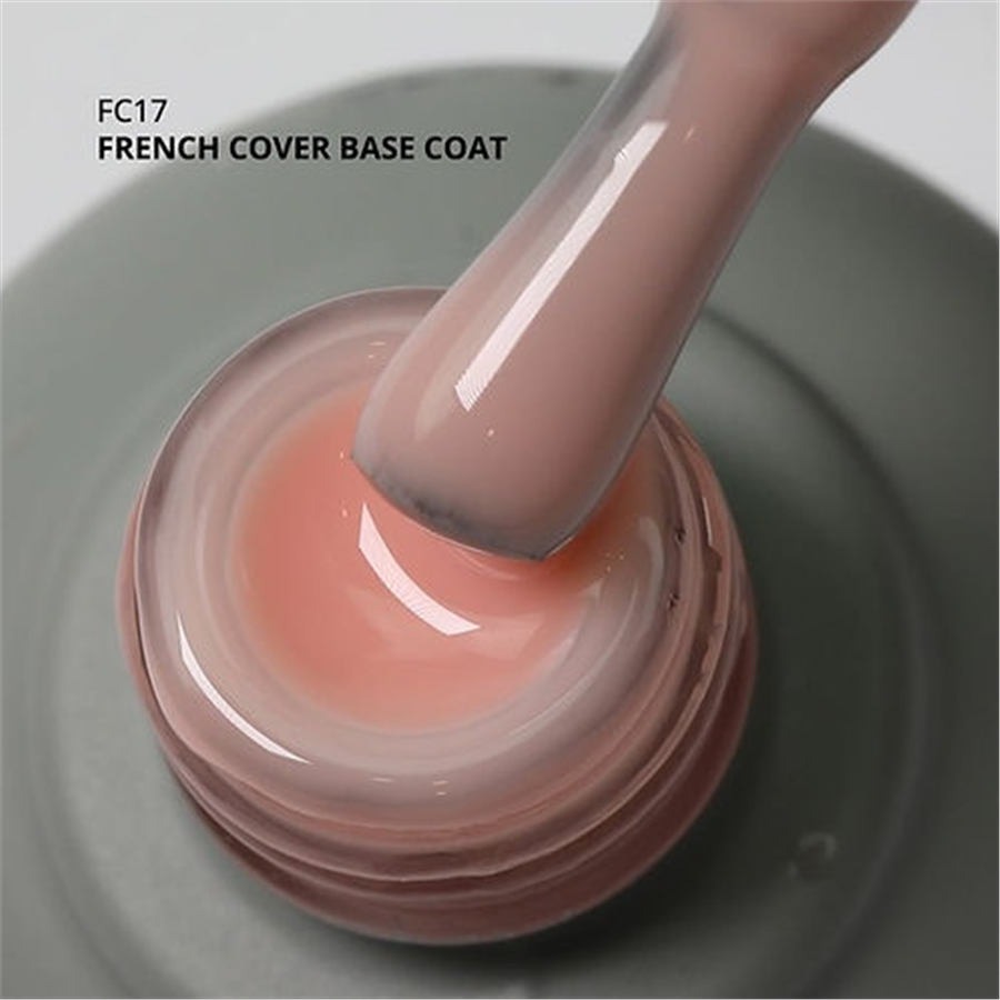 MOMO Kalıcı Oje için French Cover Rubber Base Coat FC17, Sütlü Natural, 10 ml