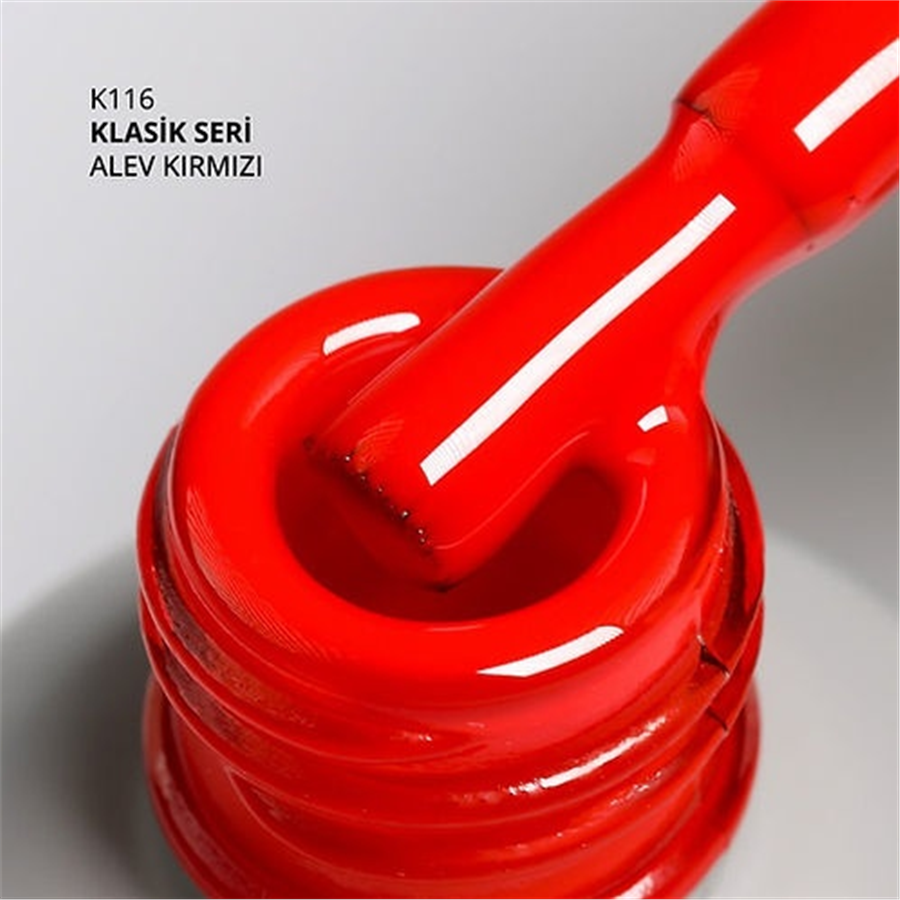 MOMO Kalıcı Oje K116, Alev Kırmızı, 14 ml