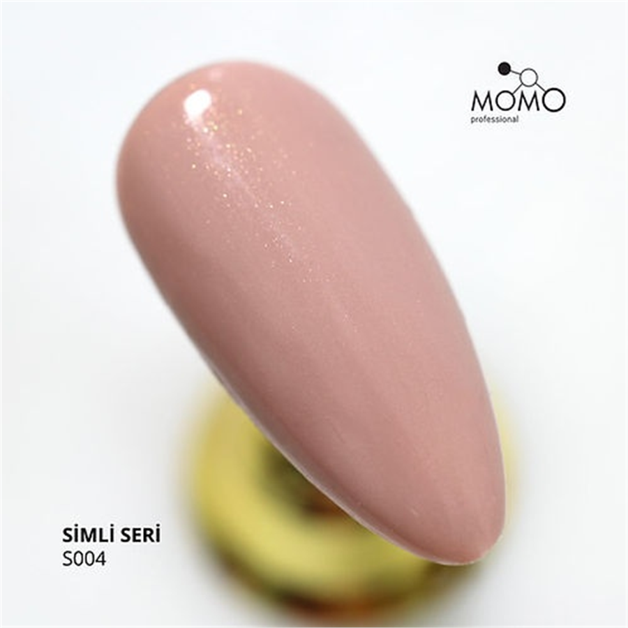 MOMO Kalıcı Oje S004, Simli Pudra Ten, 14 ml