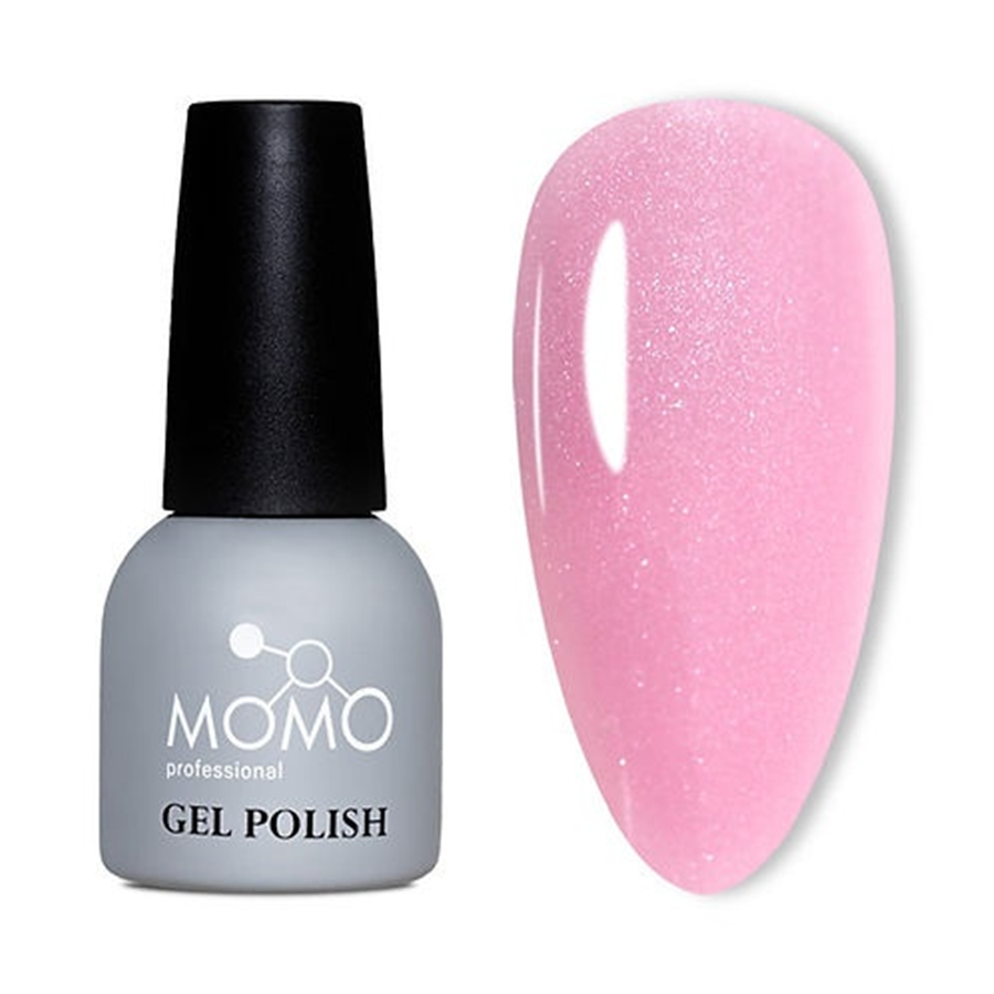 MOMO Kalıcı Oje S007, Simli Açık Pembe, 14 ml