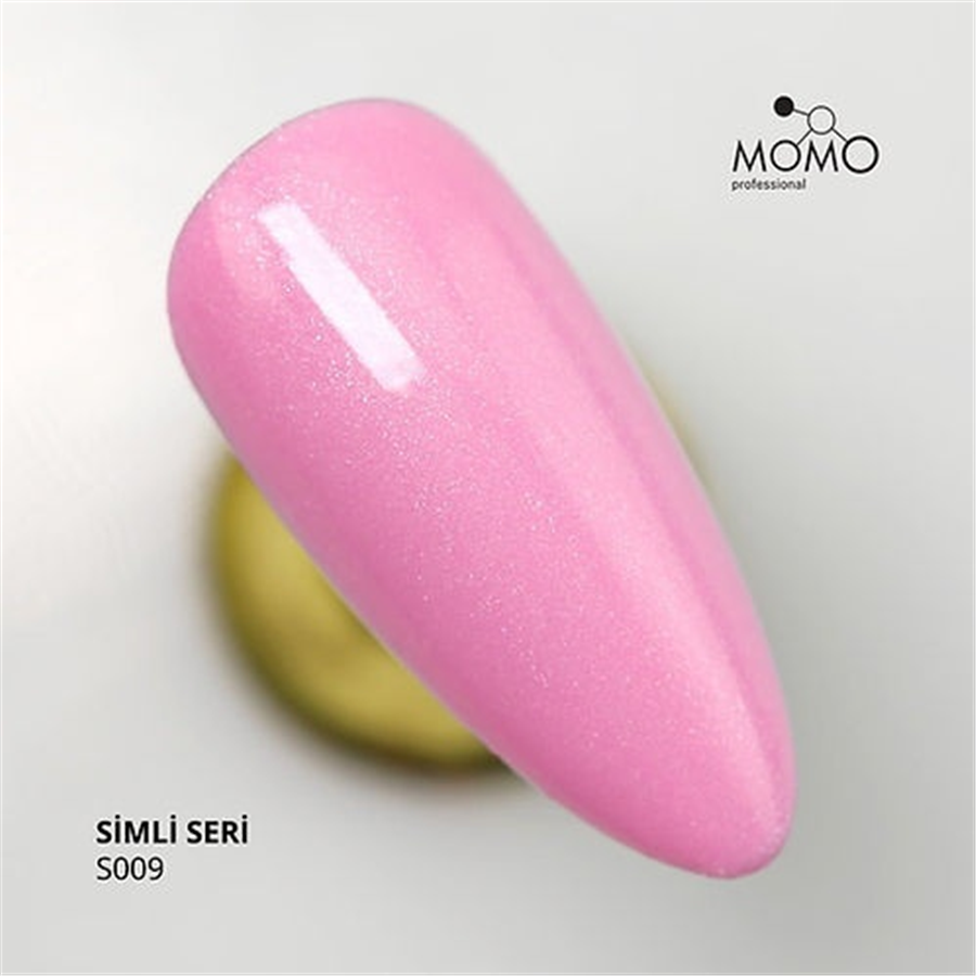 MOMO Kalıcı Oje S009, Simli Soğuk Pembe, 14 ml