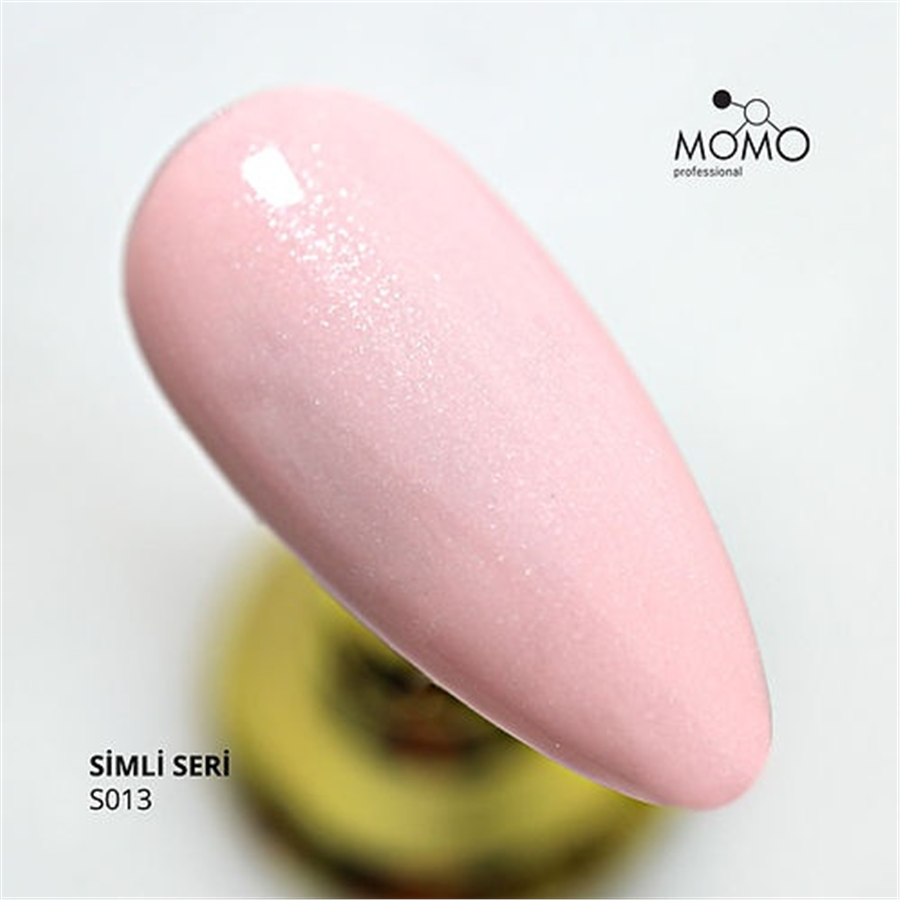 MOMO Kalıcı Oje S013, Simli Uçuk Pembe, 14 ml
