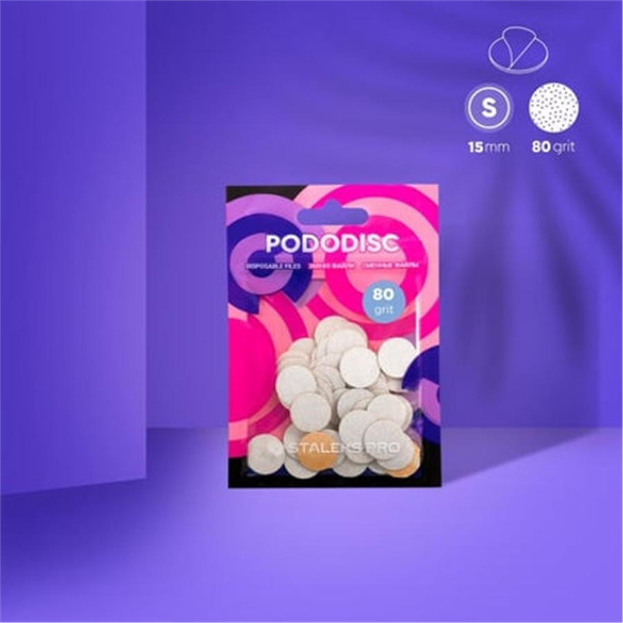 PODODISC STALEKS PRO XS Pedikür Disk İçin Yedek Beyaz Törpüler, 100 Grit (50 ade