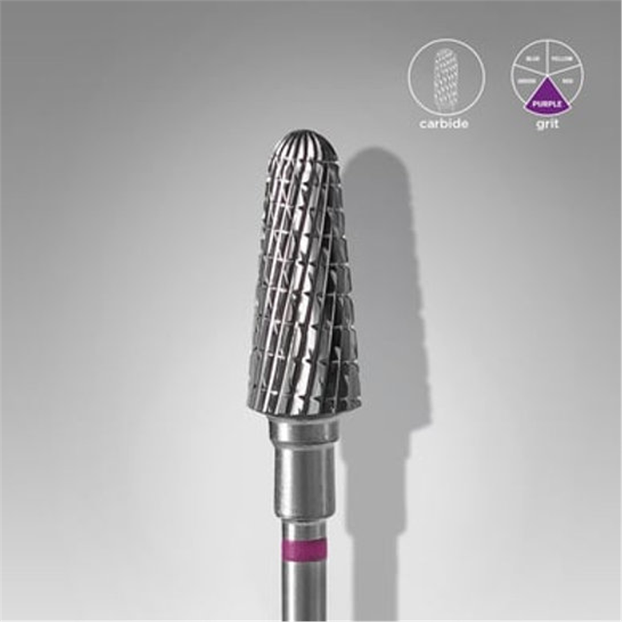 Sert Alaşım Kesik Koni Freze, Mor, Çap 6 mm / Çalışma Kısmı 14 mm