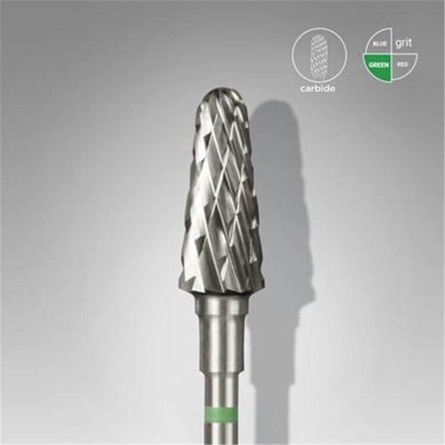 Sert Alaşım Kesik Koni Freze, Yeşil, Çap 6 mm / Çalışma Kısmı 14 mm, Adet