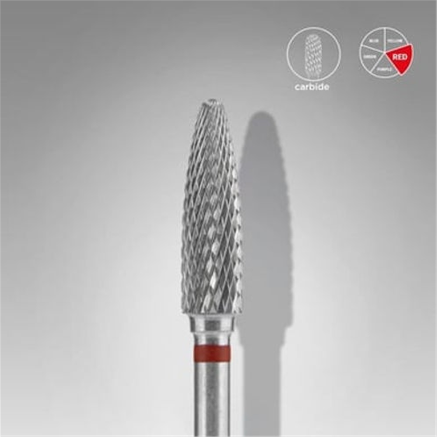 Sert Alaşım Mısır Freze EXPERT, Kırmızı, Çap 4 mm / Çalışma Kısmı 14 mm