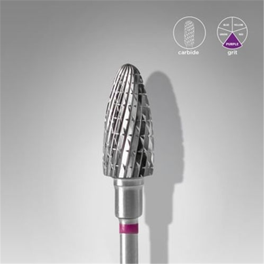 Sert Alaşım Mısır Freze, Mor, Çap 6 mm / Çalışma Kısmı 14 mm