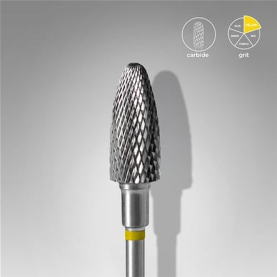 Sert Alaşım Mısır Freze, Sarı, Çap 6 mm / Çalışma Kısmı 14 mm