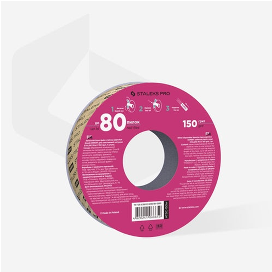STALEKS PRO Plastik Bobin İçin EXPERT Yedek PapmAm Beyaz Bant Törpü Bloğu, 150 G