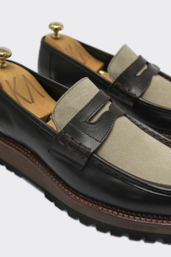Loafer Ayakkabı Acı Kahve Santo-Bej Süet