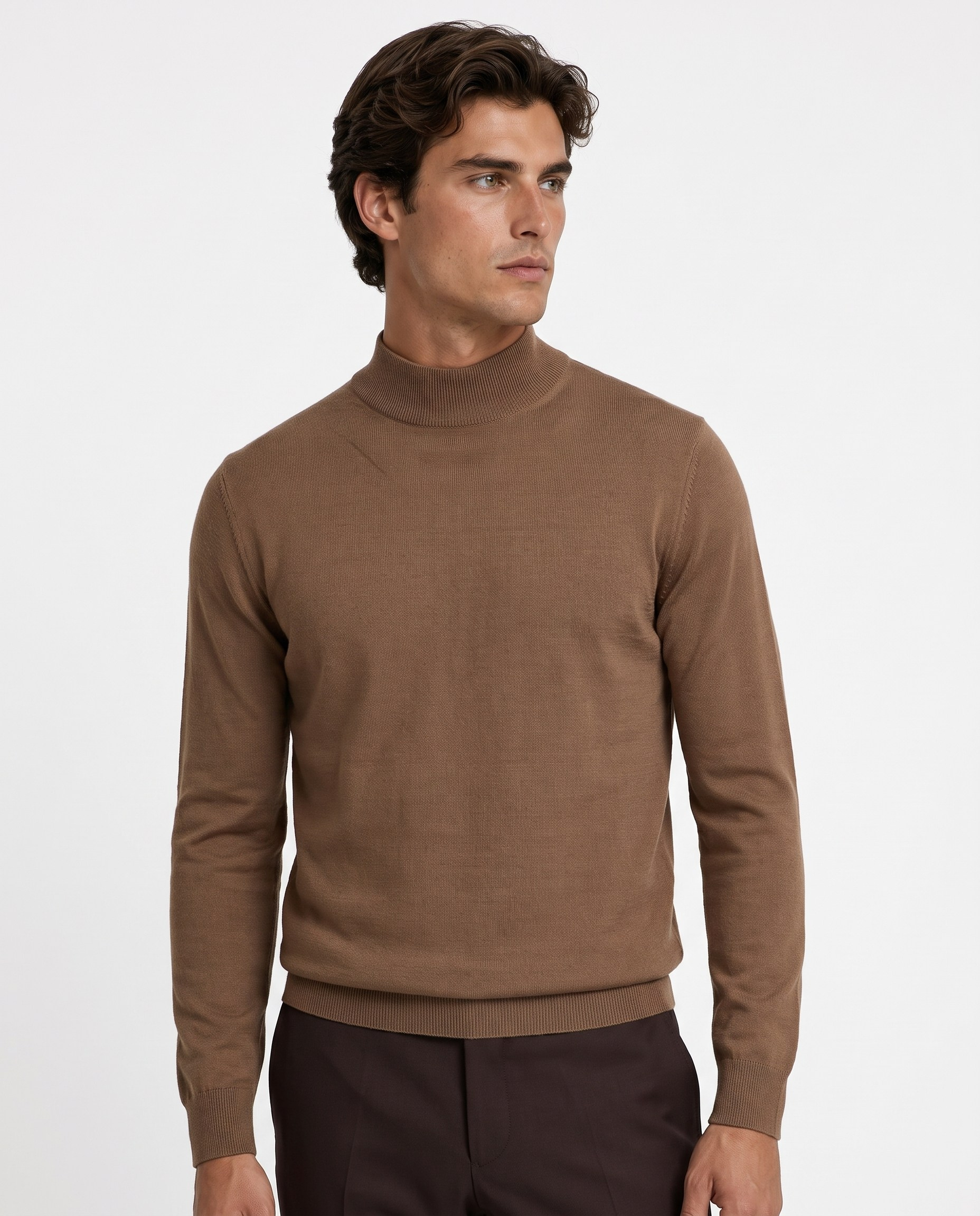 Full Fisherman Sweater Camel