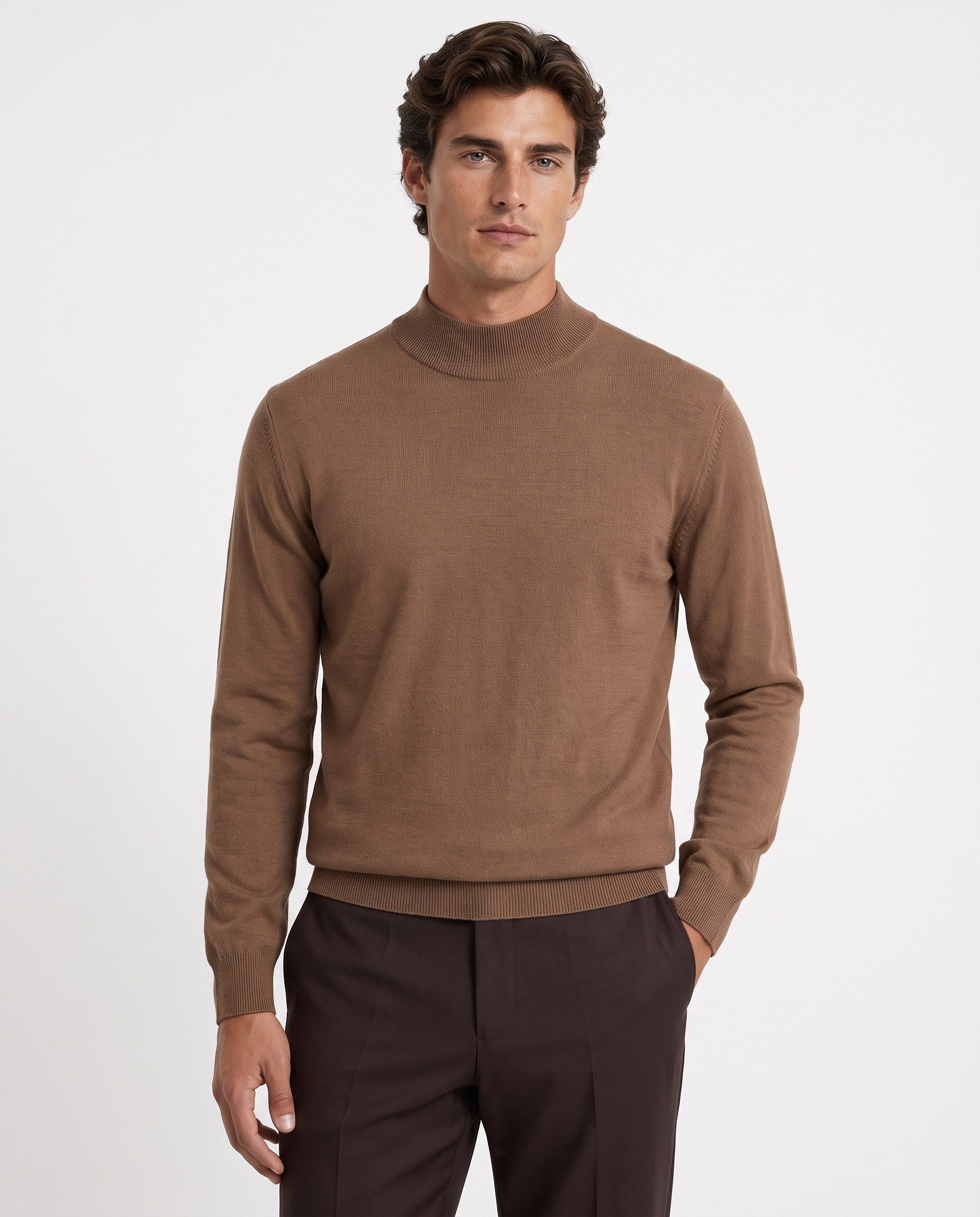Full Fisherman Sweater Camel