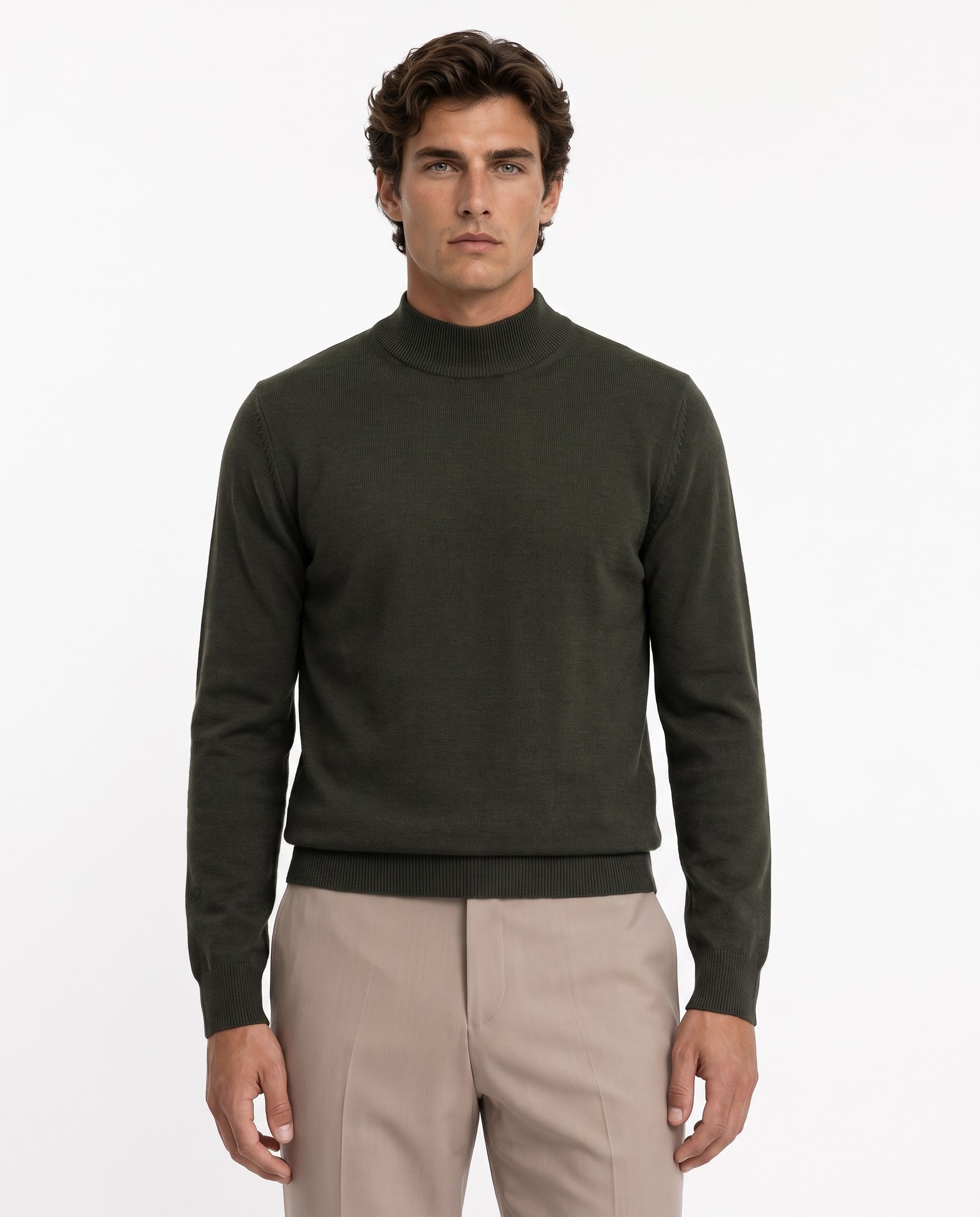 Full Fisherman Sweater Khaki
