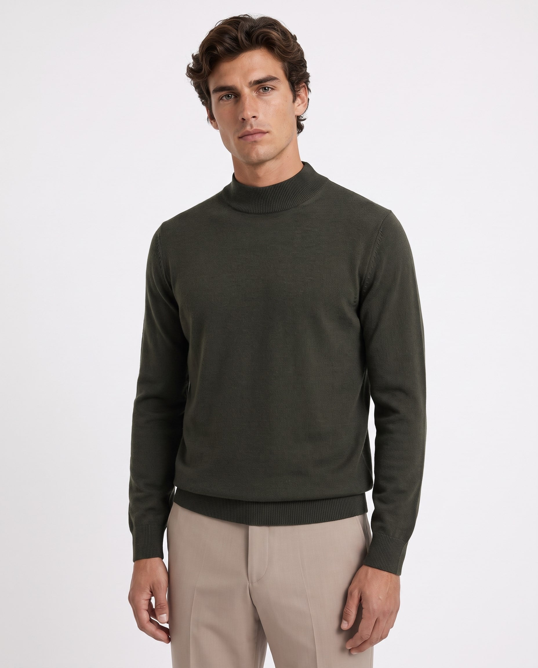 Full Fisherman Sweater Khaki