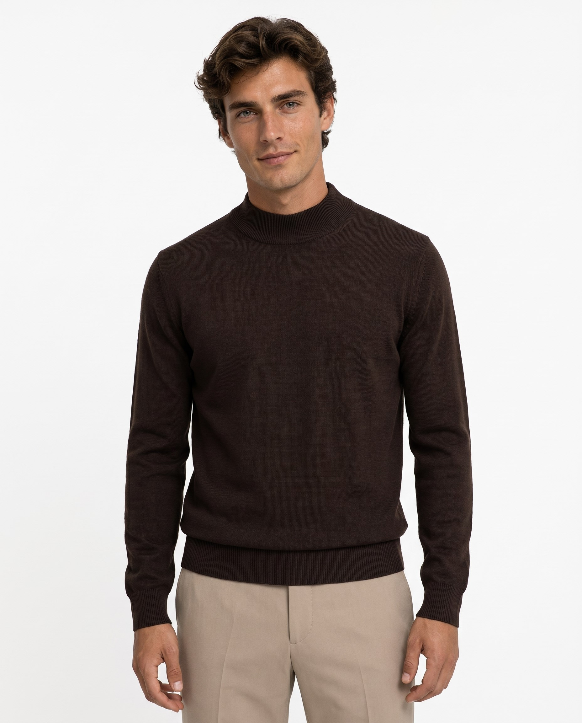 Full Fisherman Sweater Brown
