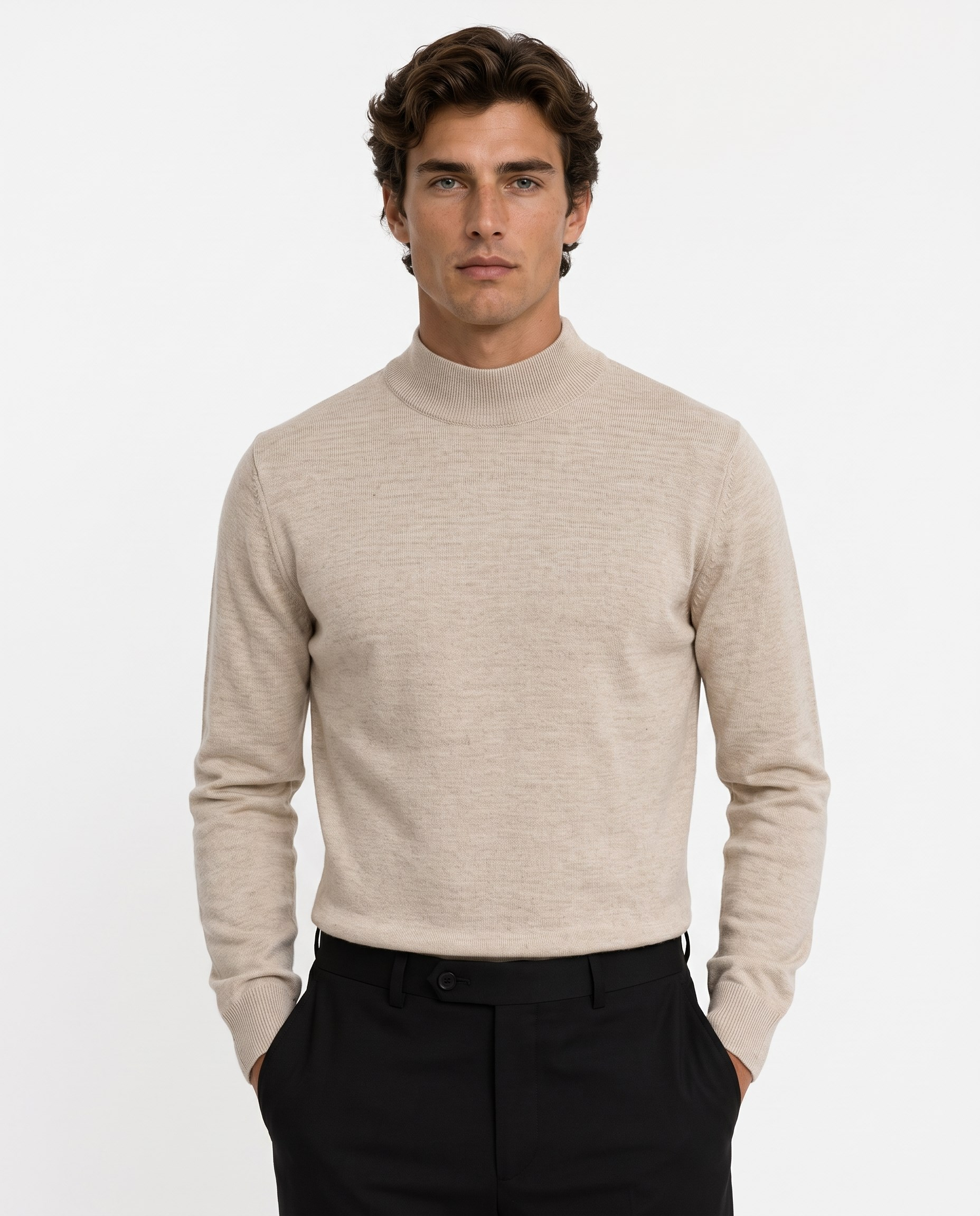 Full Fisherman Sweater Bej/Melange