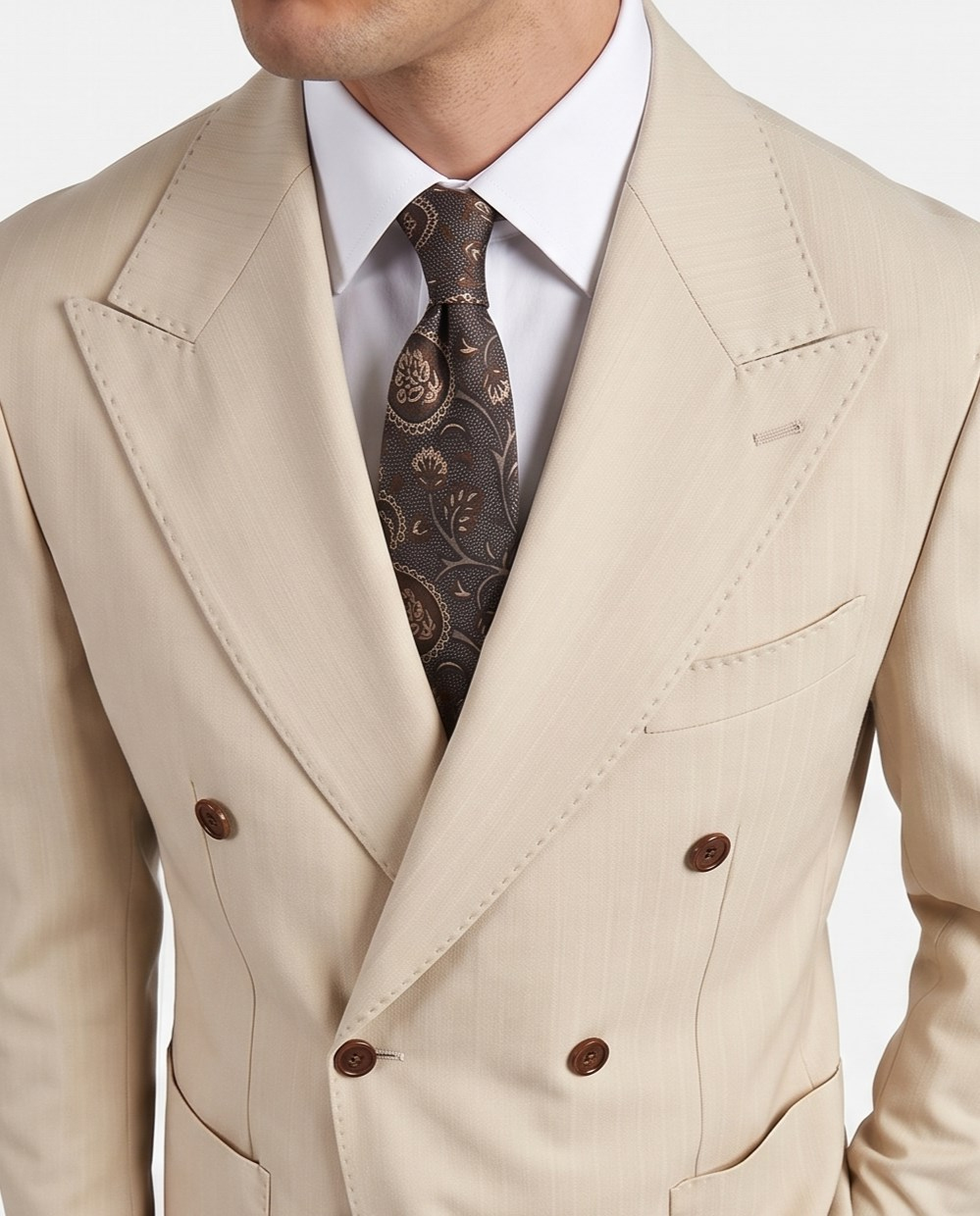 Sandy  Cross-Over Suit Bej