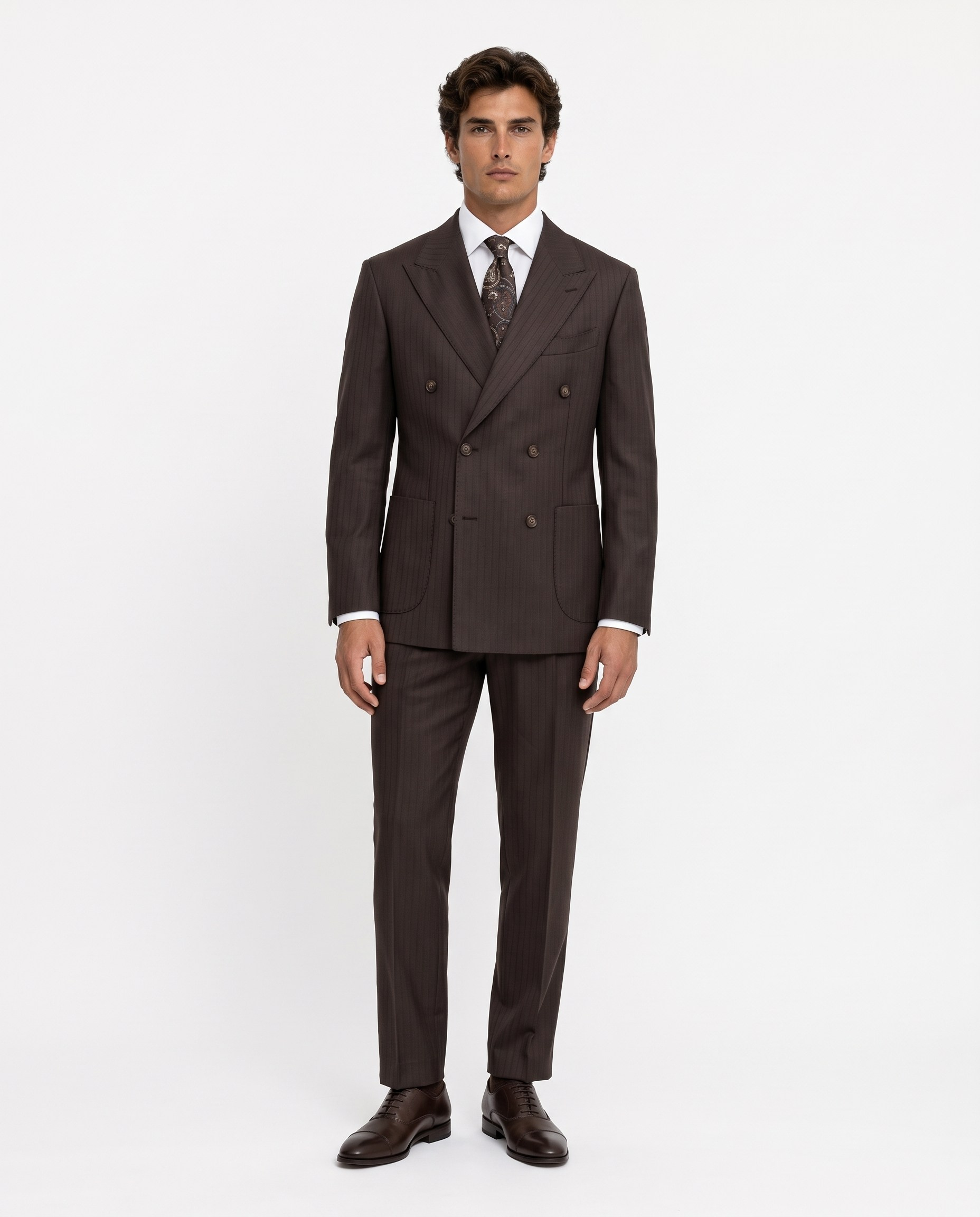 Sandy  Cross-Over Suit Brown