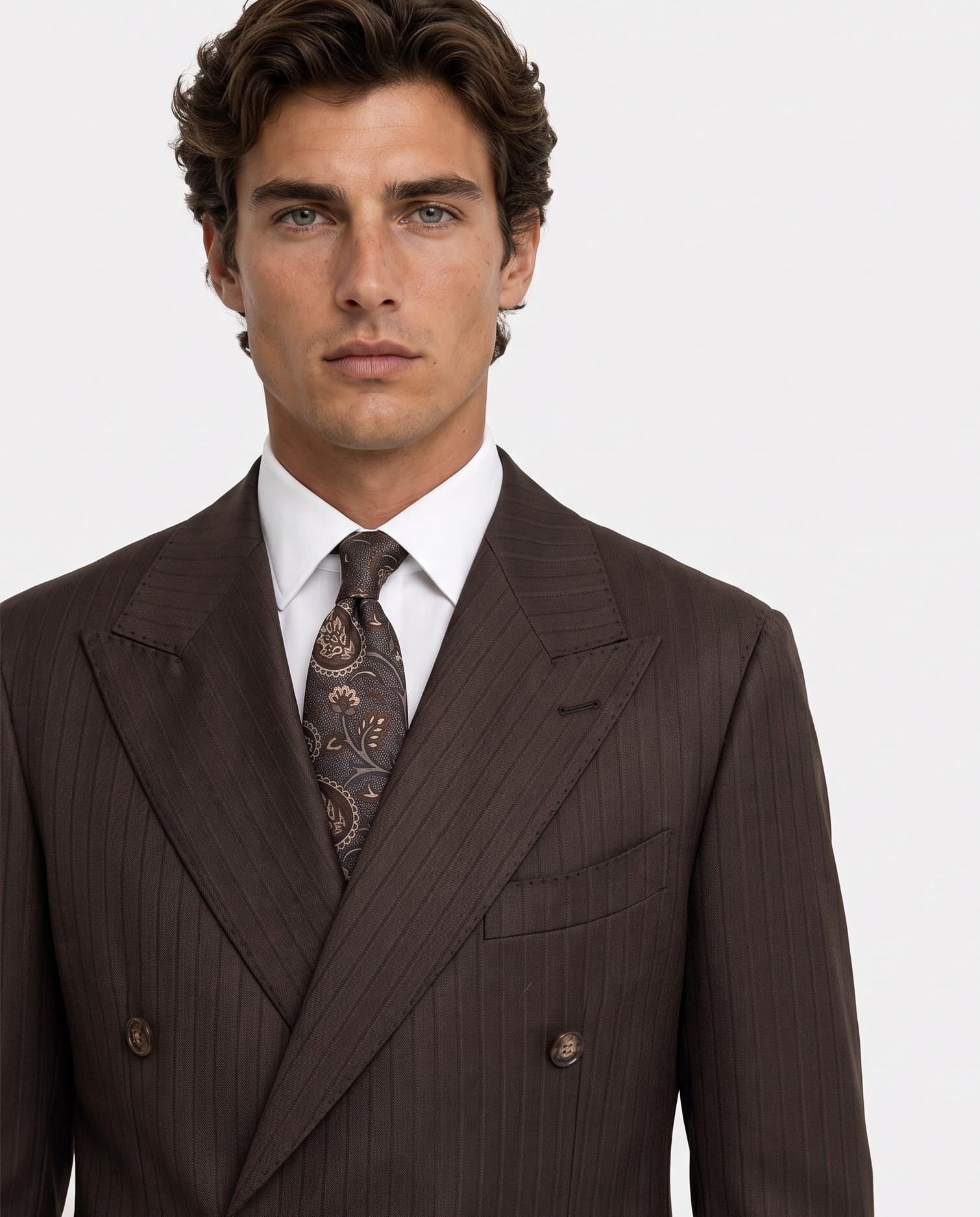Sandy  Cross-Over Suit Brown