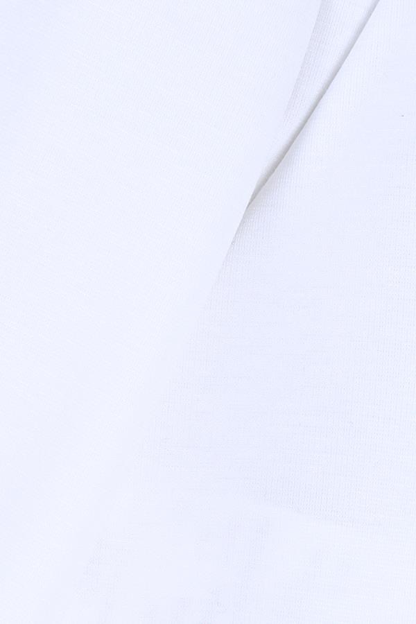 Bis.Yaka K.Kol T-Shirt Beyaz
