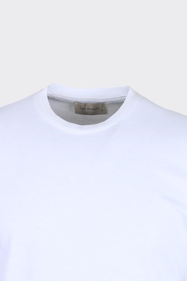 Bis.Yaka K.Kol T-Shirt Beyaz
