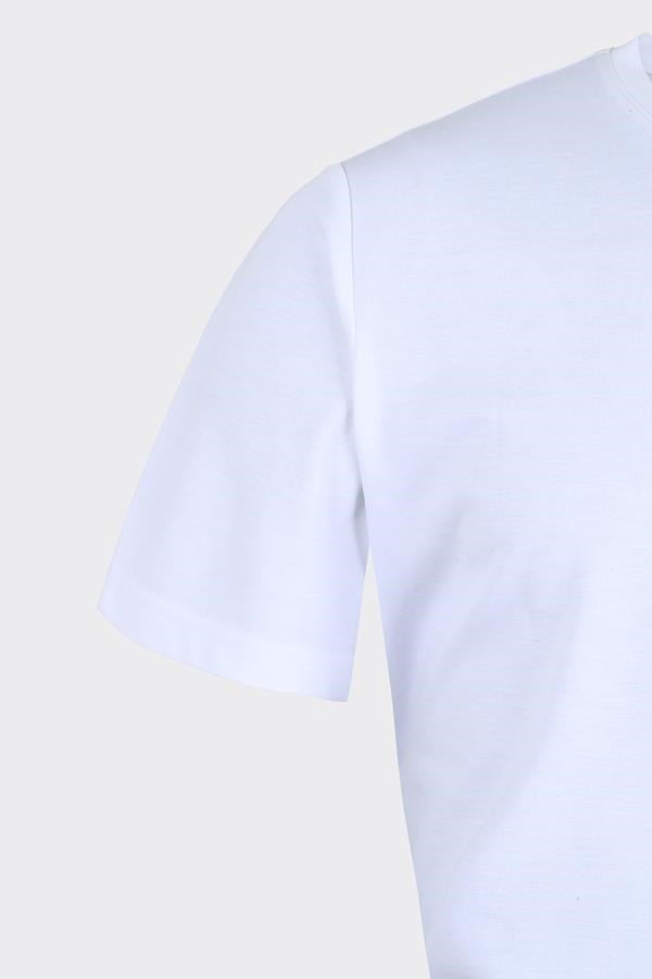 Bis.Yaka K.Kol T-Shirt Beyaz