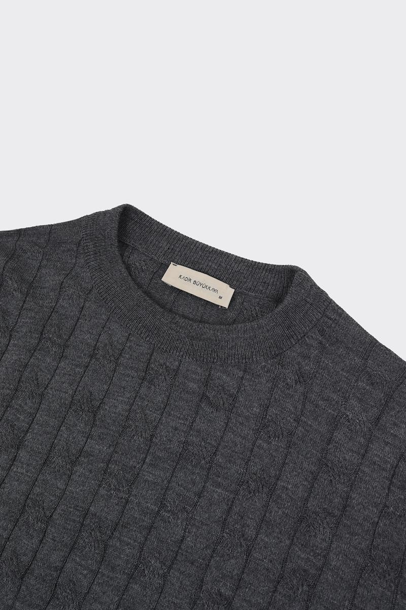 Full Fisherman Sweater Anthracite/Melange