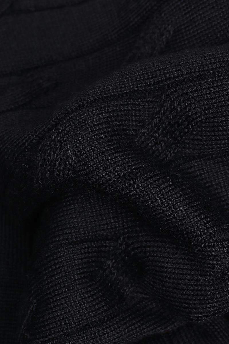 Full Fisherman Sweater Black