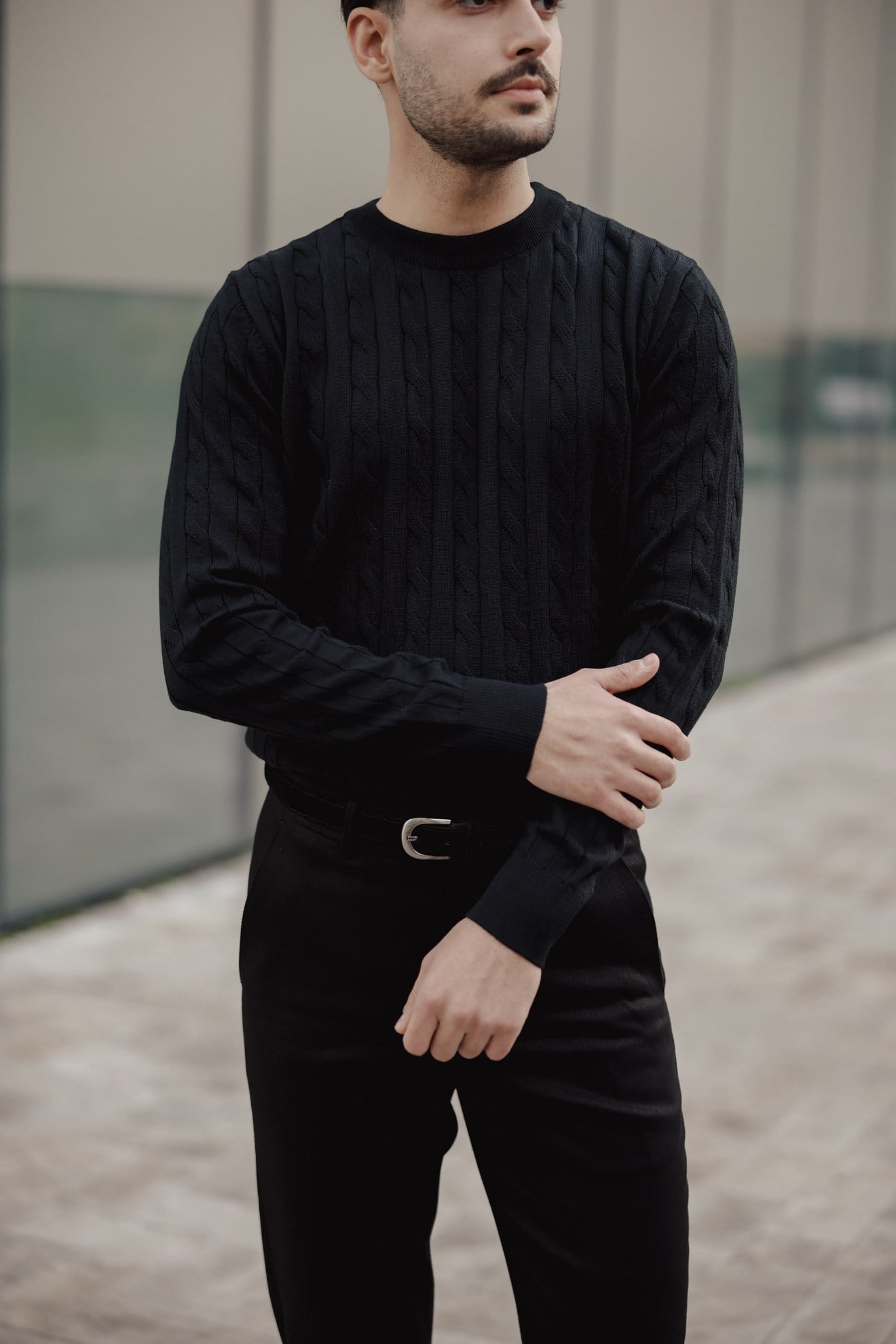Bis.Yaka Triko Siyah
