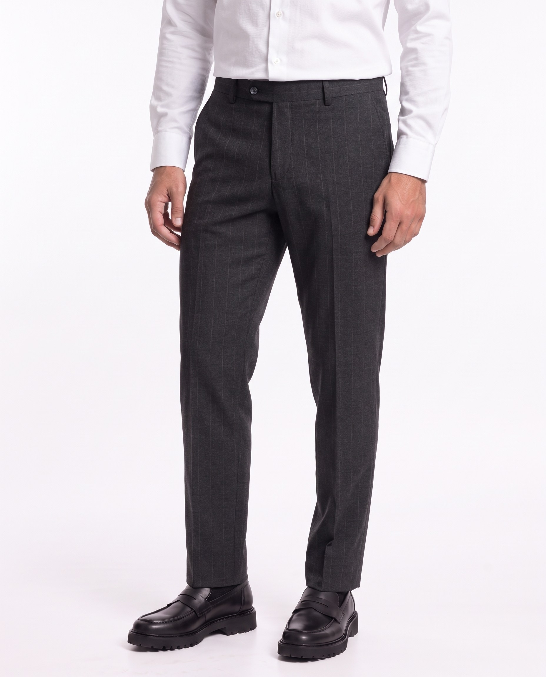 Bodoni Bauer Cross-Cut Suit Anthracite