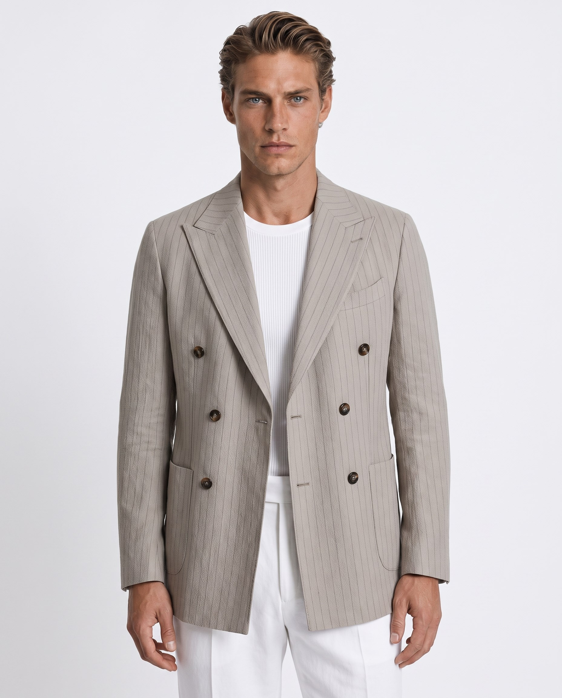 Chester Cross-Front Jacket Bej